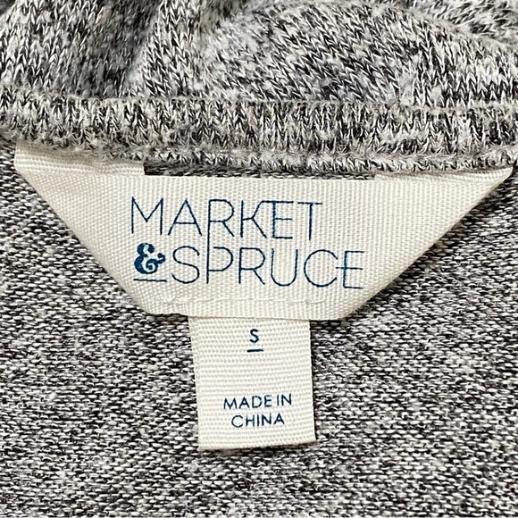 Market & Spruce Gray Brushed Knit Twist Front Top Soft Casual Small - Picture 5 of 7